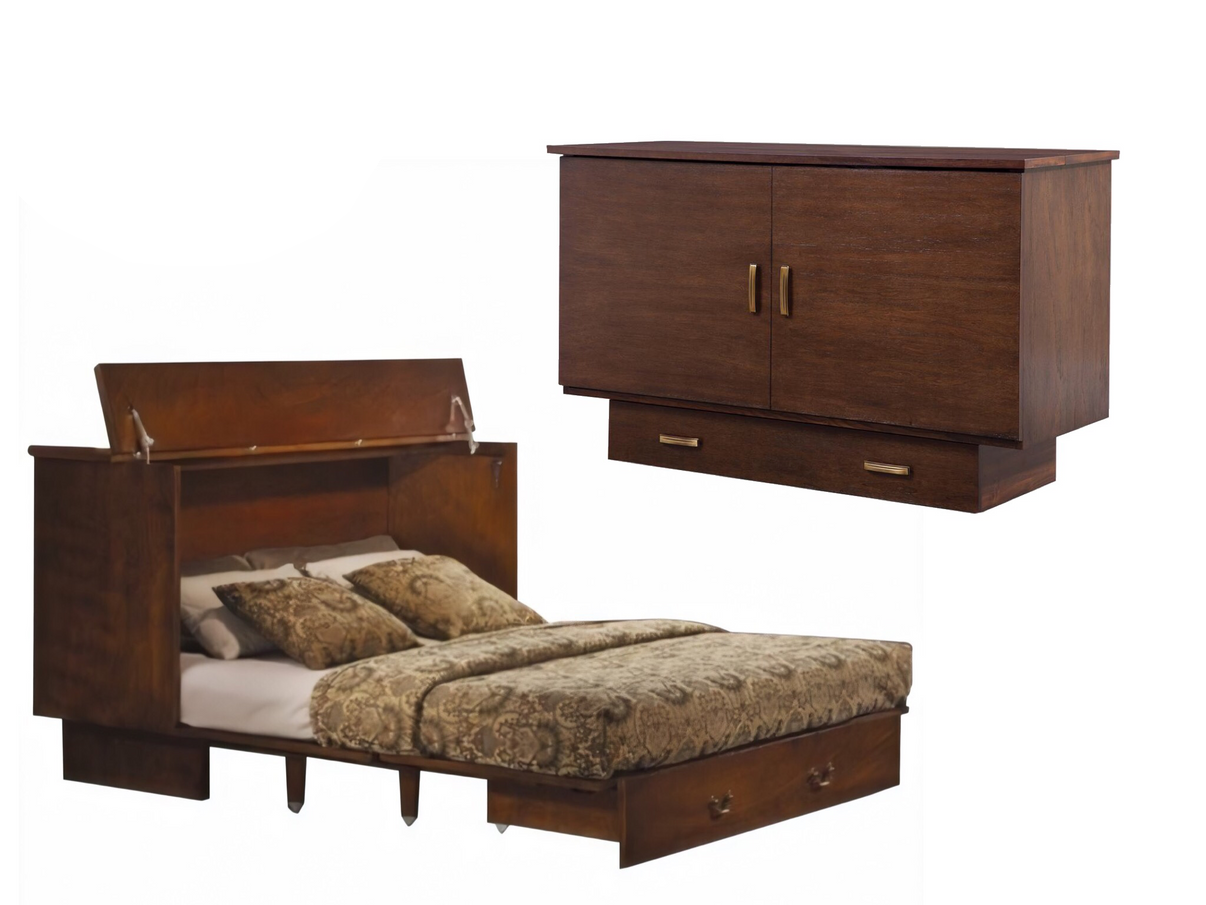 Arason Creden-ZzZ Pekoe Traditional Full Murphy Cabinet Bed In A Box