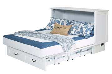 Arason Creden-ZzZ Kingston White Queen Murphy Cabinet Bed In A Box