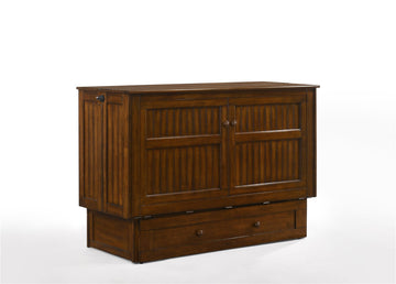 Night & Day Daisy Black Walnut Queen Murphy Cabinet Bed In A Box