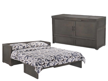 Night & Day Cube Stonewash Queen Murphy Cabinet Bed In A Box