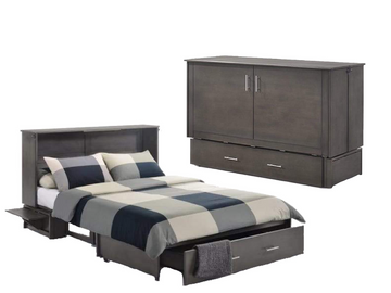 Night & Day Sagebrush Stonewash Queen Murphy Cabinet Bed In A Box