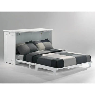 Night and Day Orion White Full Murphy Cabinet Bed In A Box