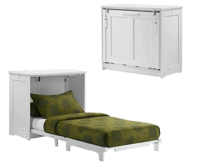 Night and Day Orion White Twin Murphy Cabinet Bed In A Box