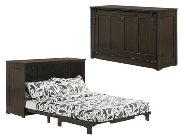 Night and Day Orion Dark Chocolate Full Murphy Cabinet Bed In A Box