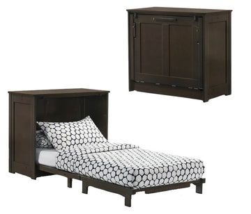 Night and Day Orion Dark Chocolate Twin Murphy Cabinet Bed In A Box