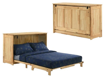 Night and Day Orion Natural Full Murphy Cabinet Bed In A Box