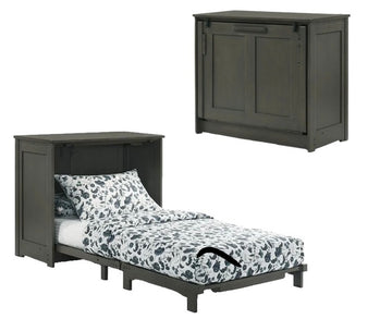 Orion Stonewash Twin Murphy Cabinet Bed