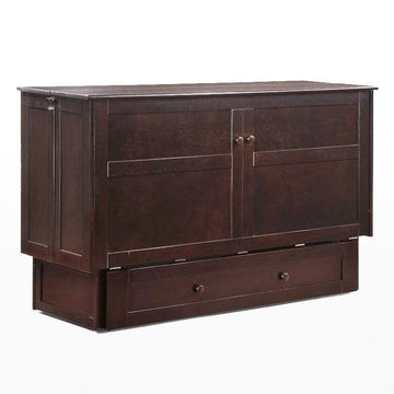 Night & Day Clover Dark Chocolate Queen Murphy Cabinet Bed In A Box