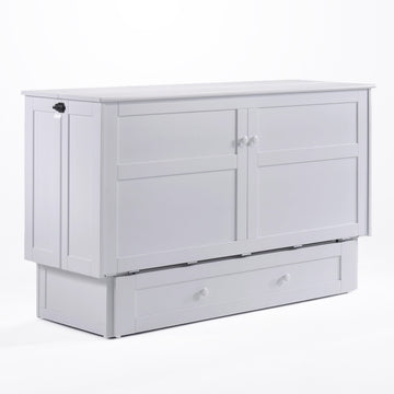 Night & Day Clover White Queen Murphy Cabinet Bed In A Box