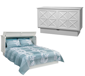 Arason Creden-ZzZ Essex White Queen Murphy Cabinet Bed In A Box