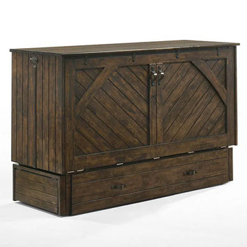 Night and Day Ranchero Wildwood Brown Murphy Cabinet Bed In A Box