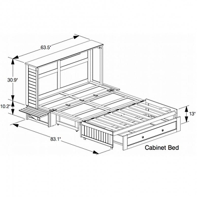 Brown Murphy Cabinet Bed