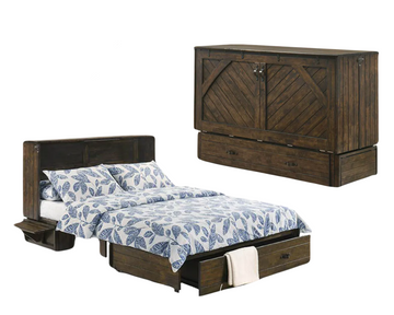 Night and Day Ranchero Wildwood Brown Murphy Cabinet Bed In A Box