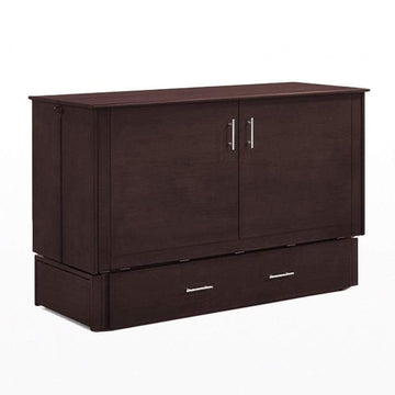 Night & Day Sagebrush Dark Chocolate Queen Murphy Cabinet Bed In A Box